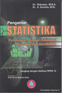 Image of Pengantar statistika untuk penelitian : pendidikan,sosial, komunikasi, ekonomi dan bisnis